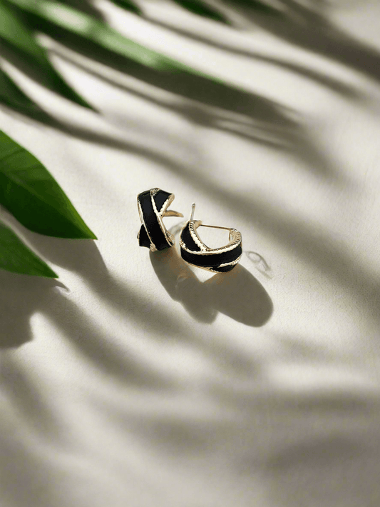 Black enamel half bali - Mirae