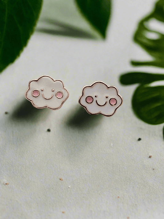 Happy Cloud Mini Stud Earrings - Mirae