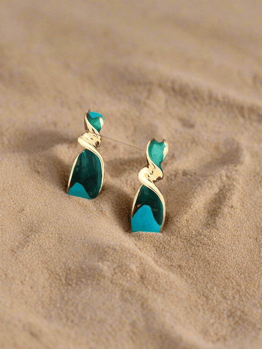 Sculptural Enamel twist earrings - Mirae