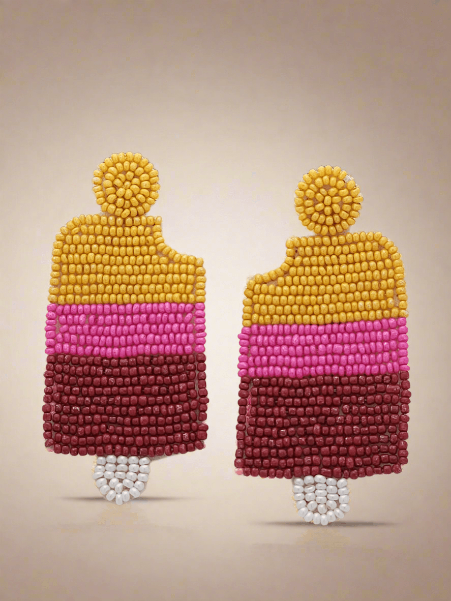 Bitten Popsicle Beaded Earrings - Mirae