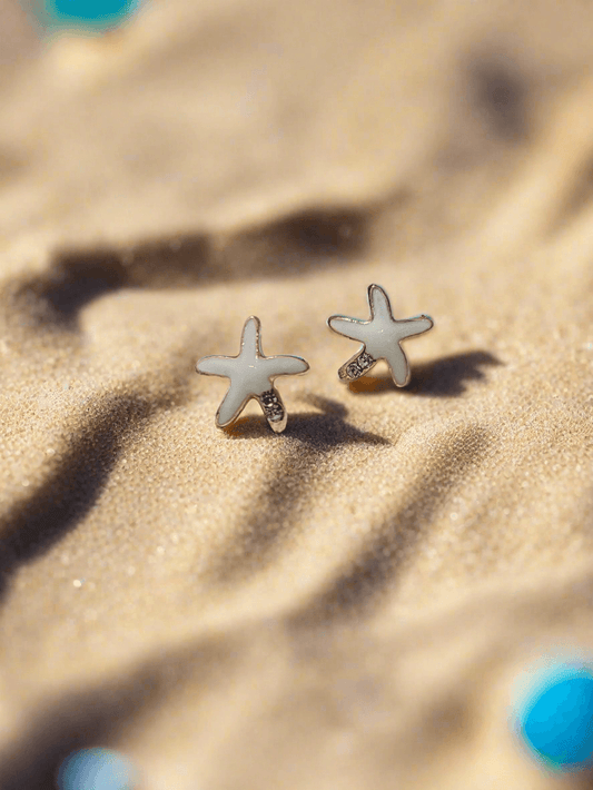 Enamelled Starfish Mini Studs - Mirae