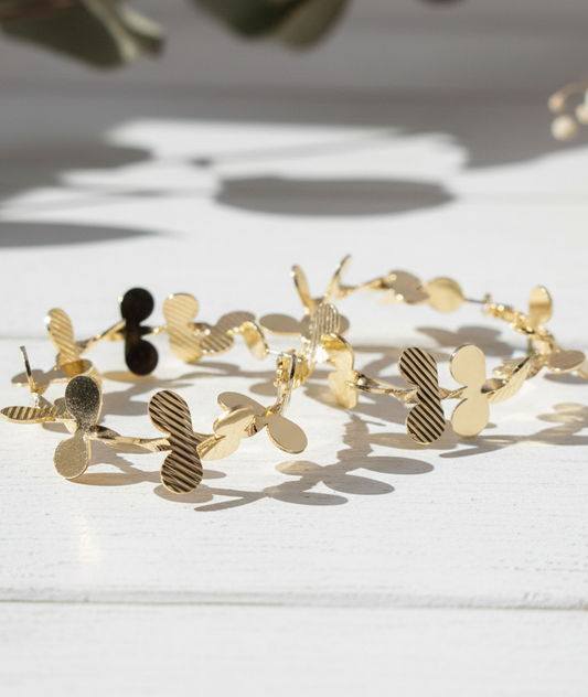 Golden Petal Garland Hoops
short