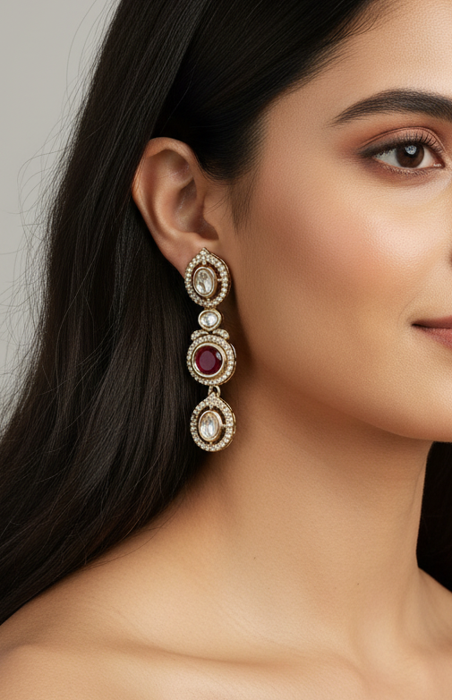 Heirloom-Style Kundan & Gemstone Set