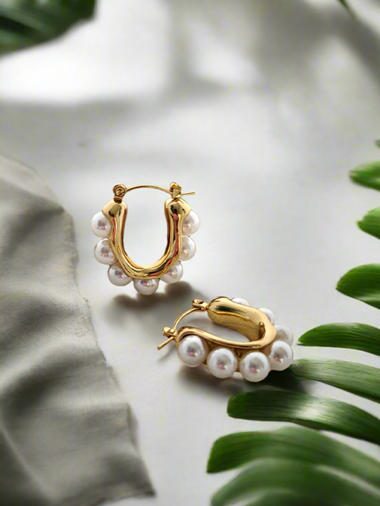 Vintage French Faux pearl earrings