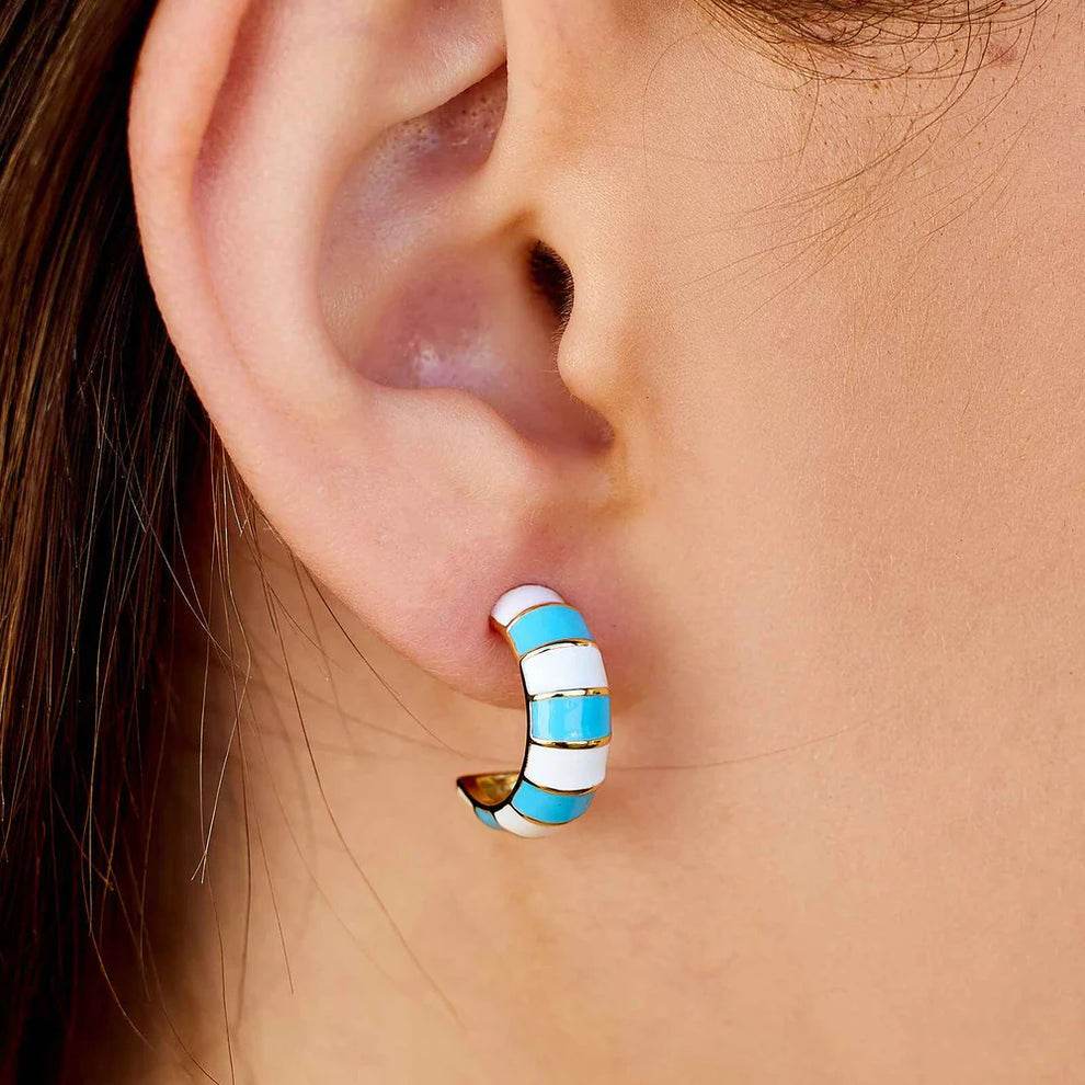 Color block enamel studs - Mirae 