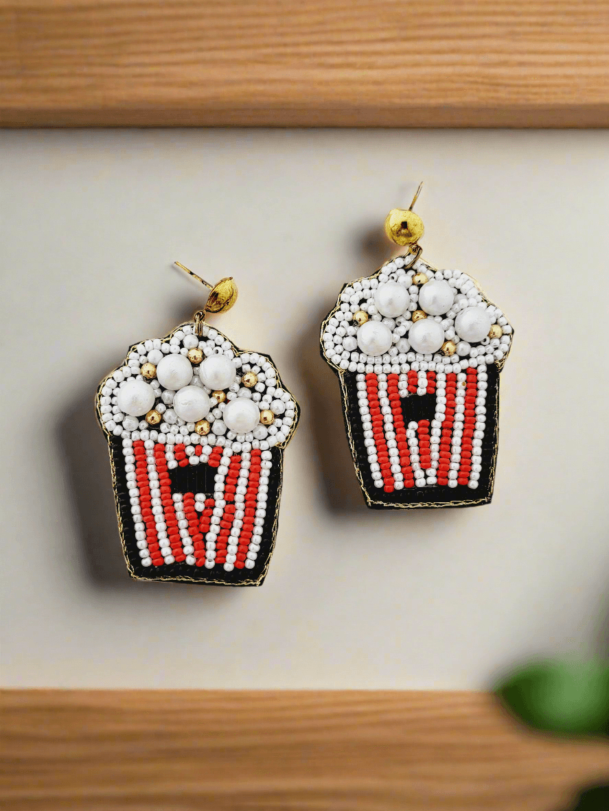 Popcorn Beaded Drop Earrings - Mirae 