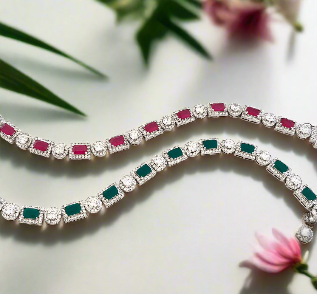 Celeste gemstone tennis Bracelet