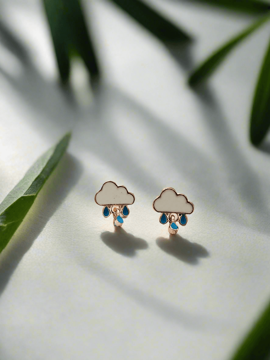 Rainy cloud Mini stud Earrings - Mirae 