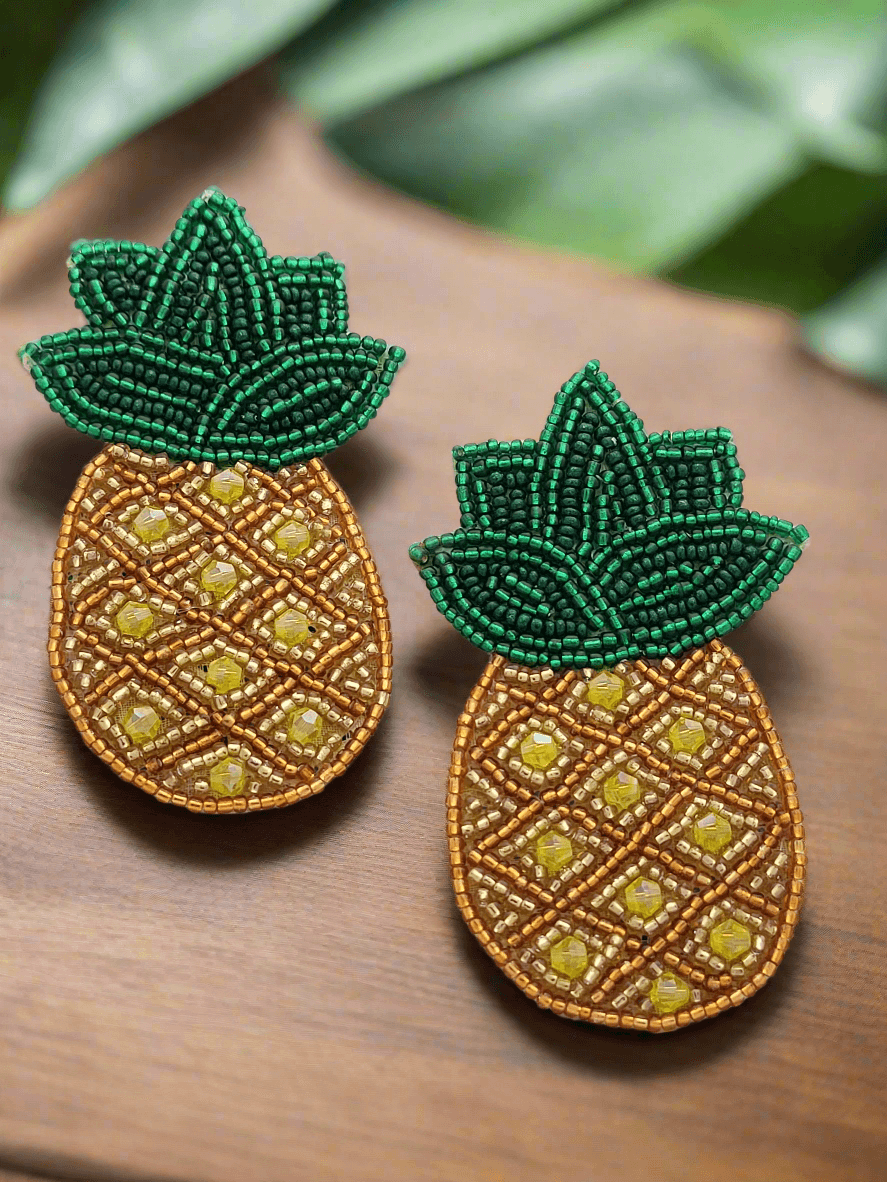 Pineapple Beaded Earrings - Mirae 