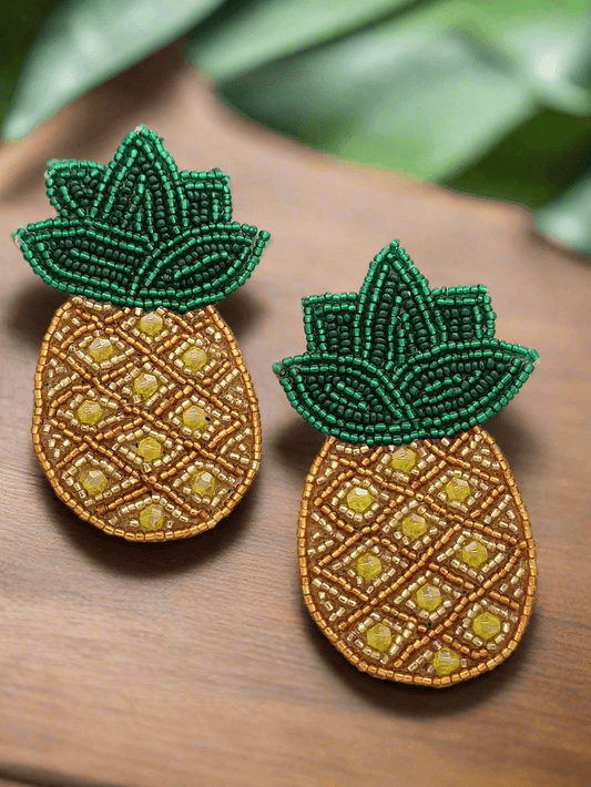 Pineapple Beaded Earrings - Mirae 