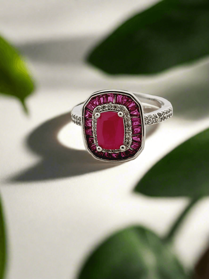Exquisite Great Gatsby Inspired Ruby Cocktail Ring - Mirae 