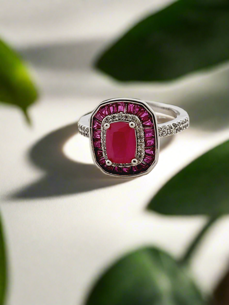 Exquisite Great Gatsby Inspired Ruby Cocktail Ring