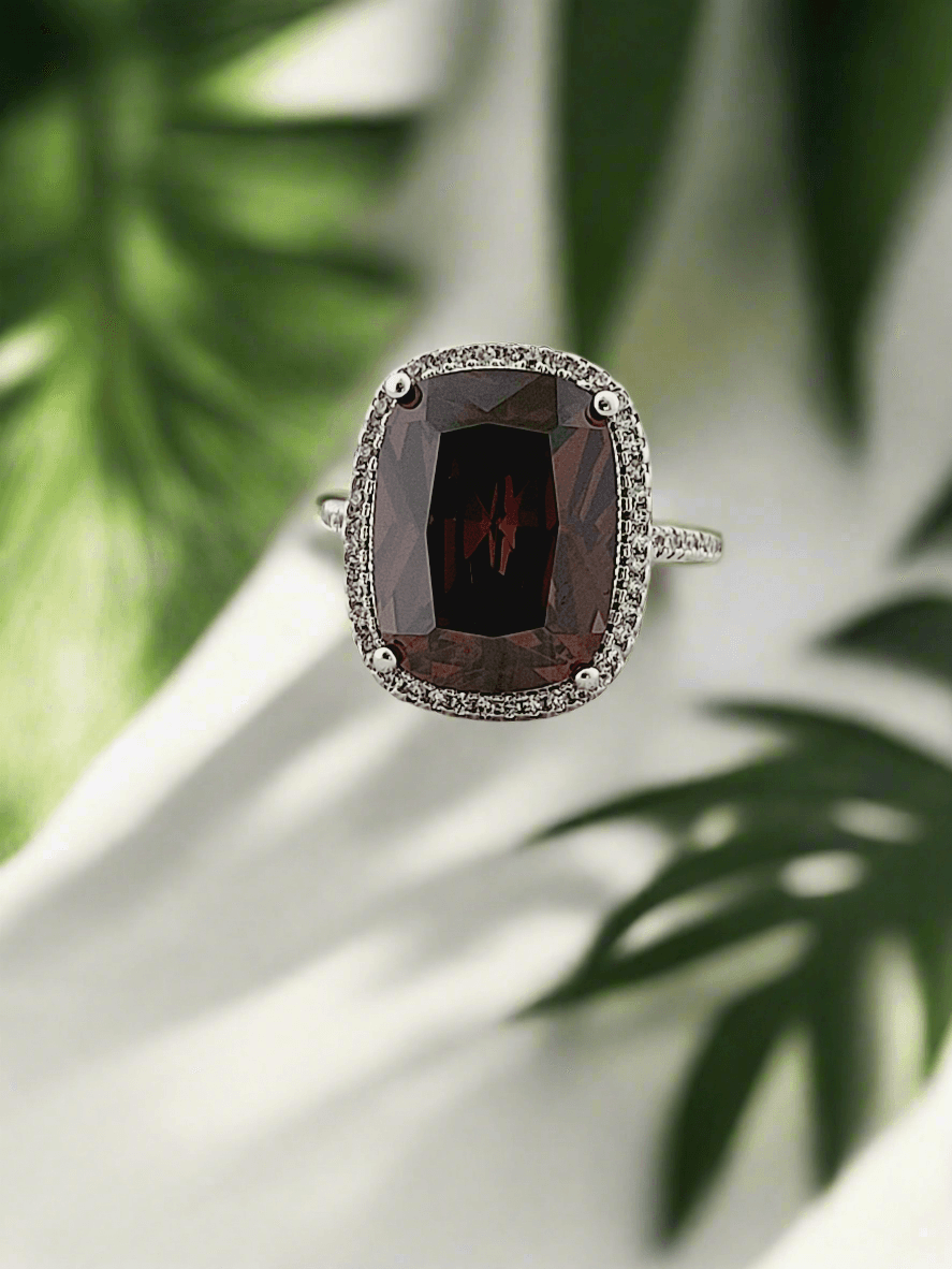 Gemstone Halo Ring - Mirae 