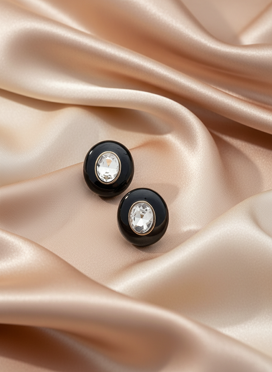 Sparkel & Chic Crystal encrusted stud earrings