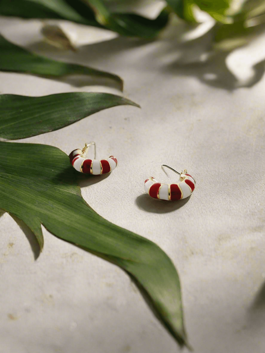Color block enamel studs - Mirae 