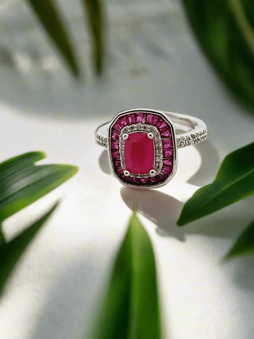 Exquisite Great Gatsby Inspired Ruby Cocktail Ring - Mirae 