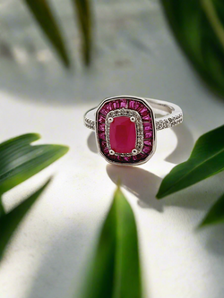 Exquisite Great Gatsby Inspired Ruby Cocktail Ring
