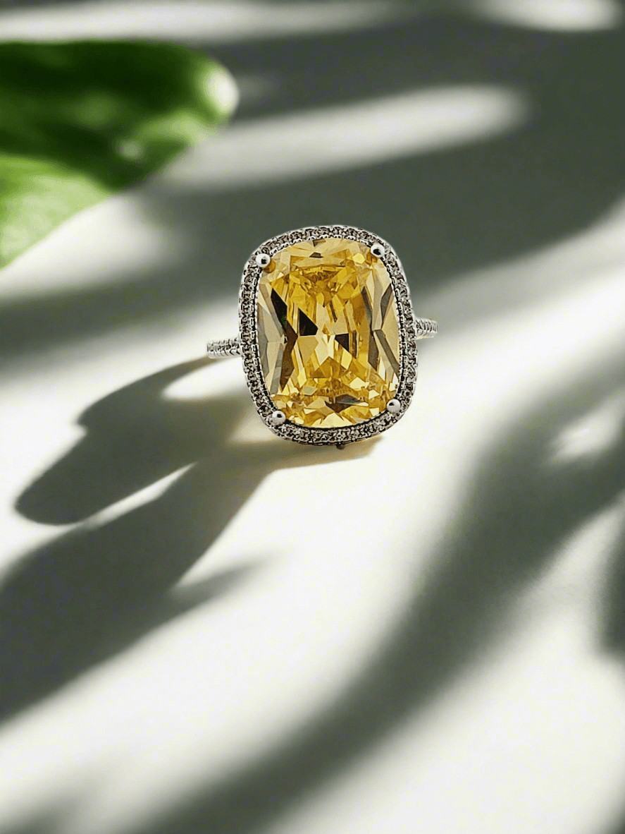 Gemstone Halo Ring - Mirae 