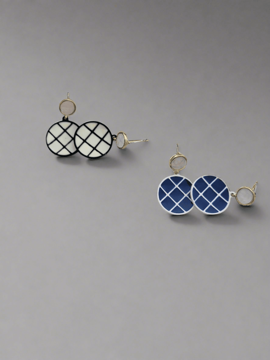 Checkered earrings - Mirae 