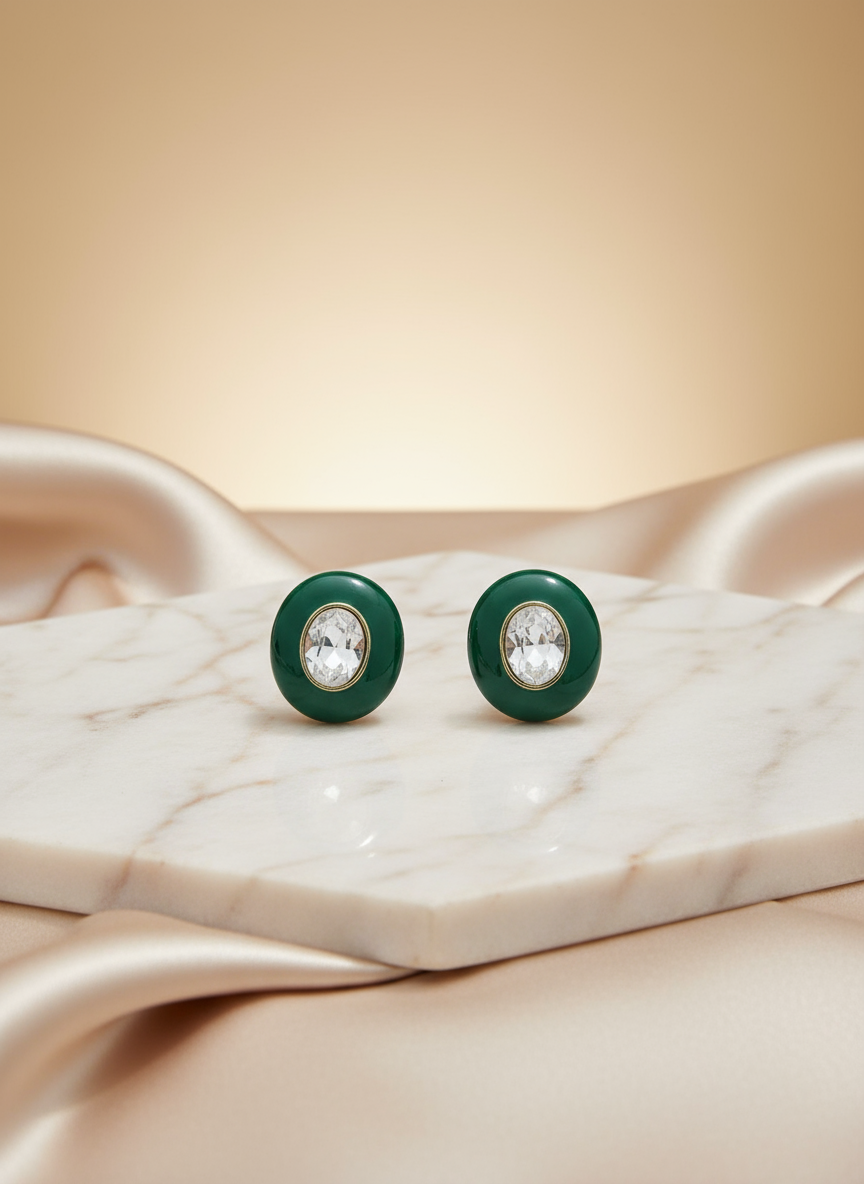 Sparkel & Chic Crystal encrusted stud earrings