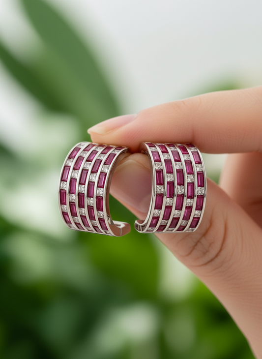 Chic and modern hoop earrings