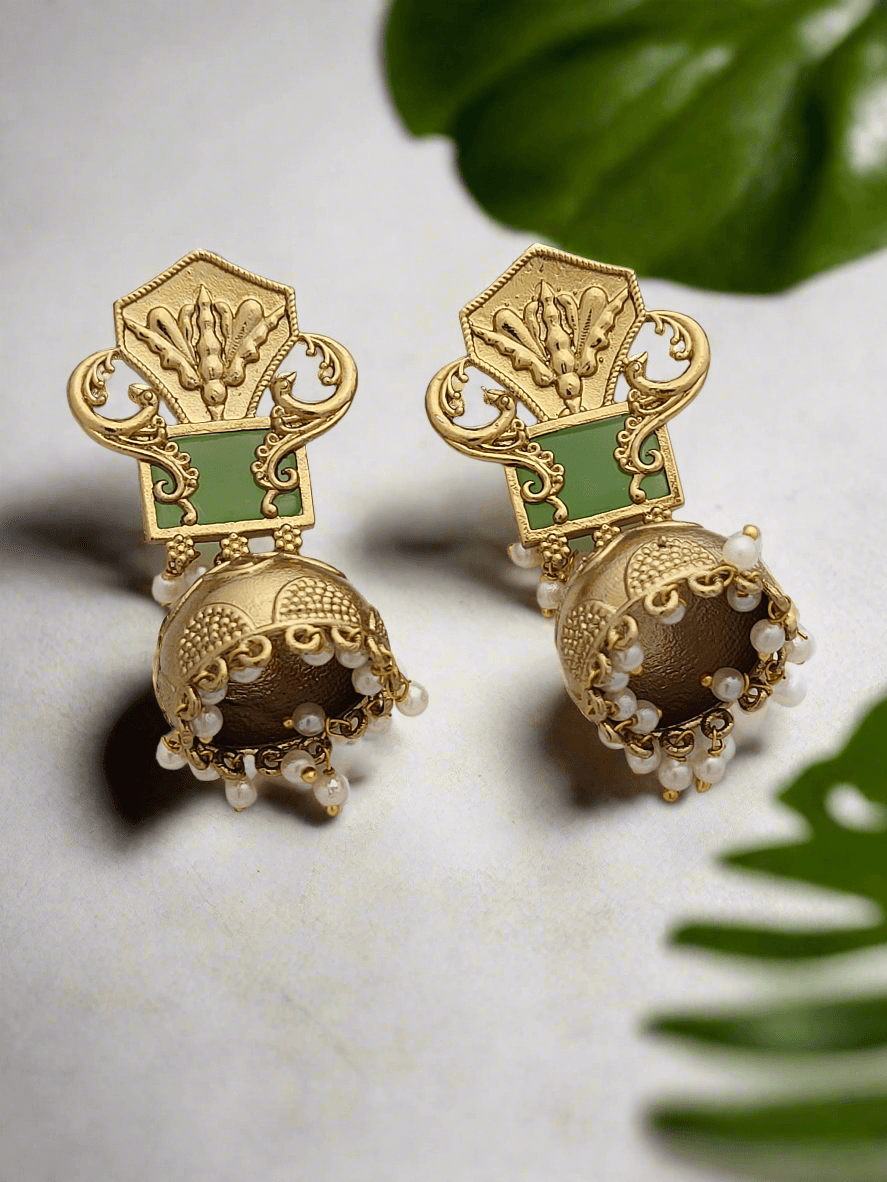Jhumkha in gold finish - Mirae 
