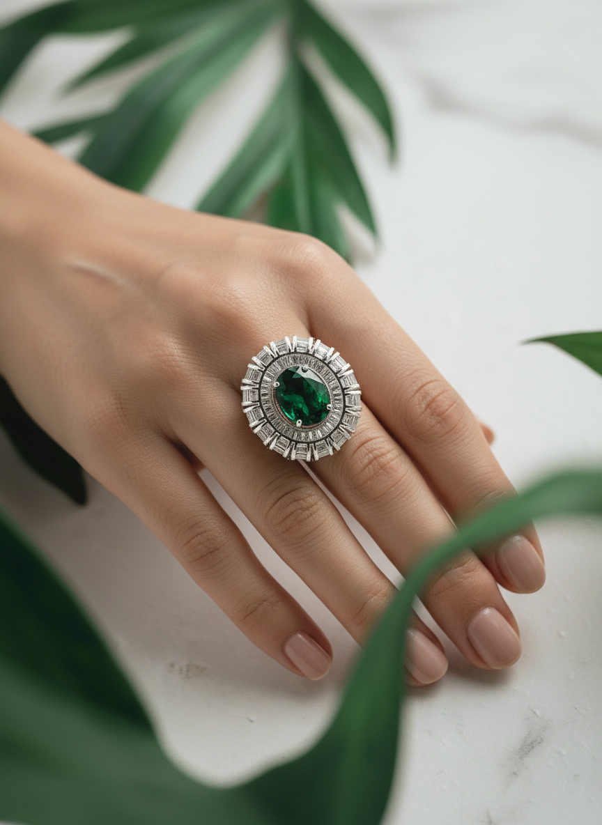 Crystal Cocktail Ring