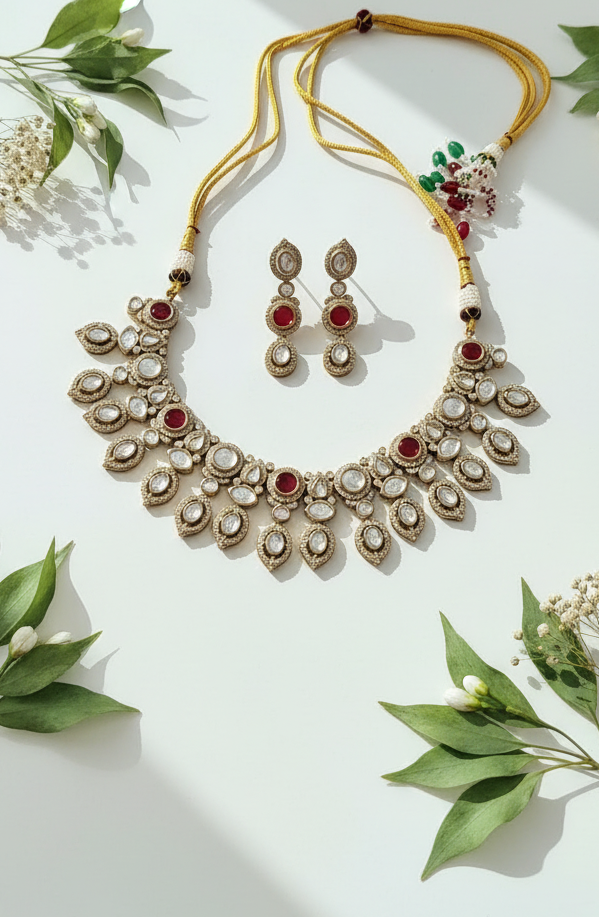 Heirloom-Style Kundan & Gemstone Set