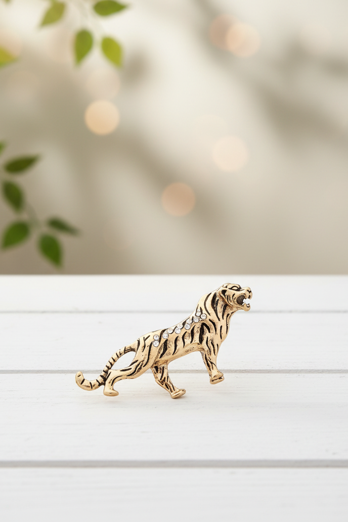 The Gilded Tiger Brooch