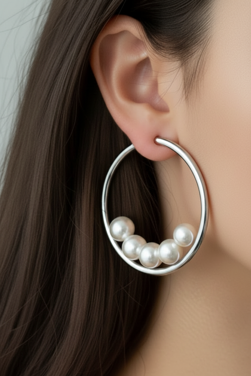 Multi-Pearl Hoops