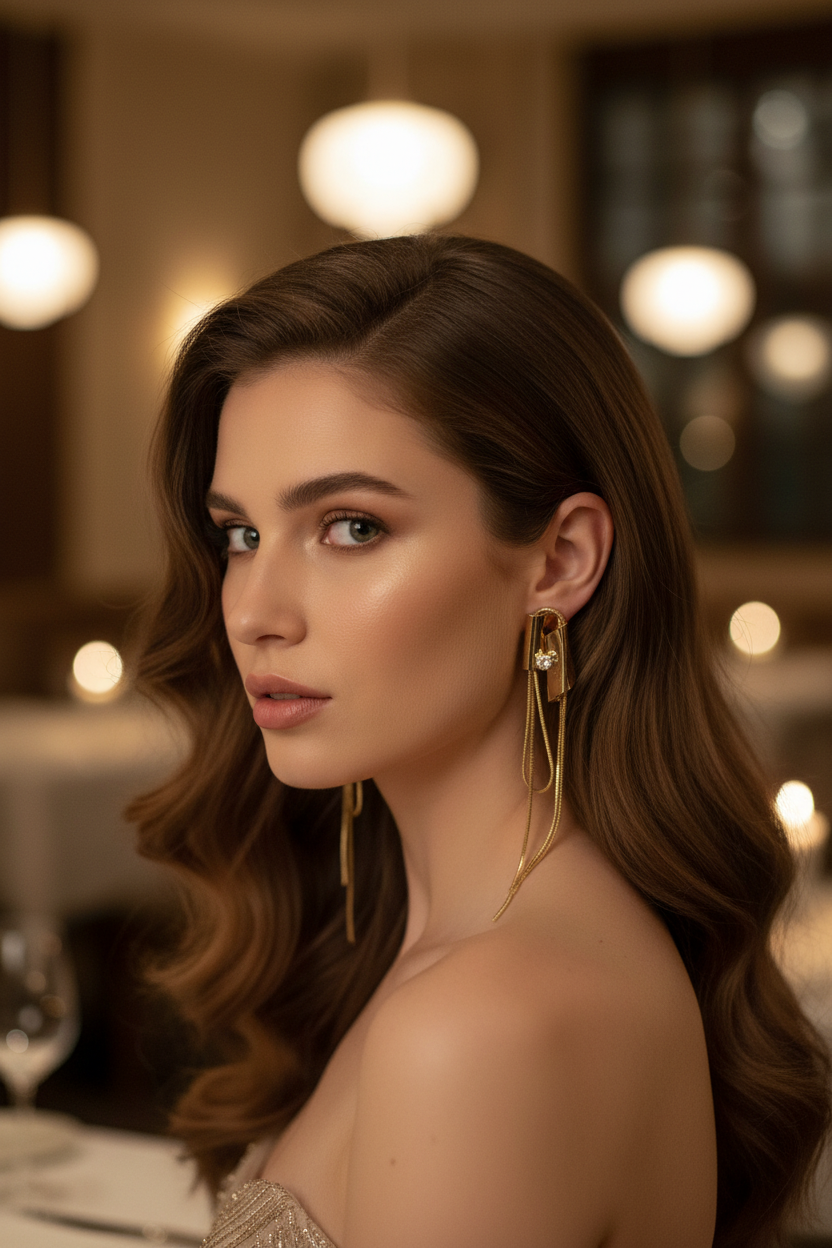 Architectural Cascade Dangle Earrings