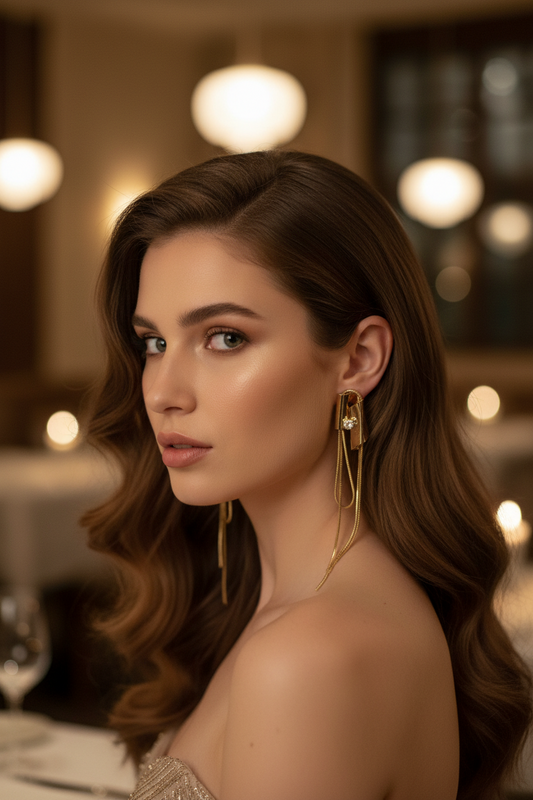 Architectural Cascade Dangle Earrings