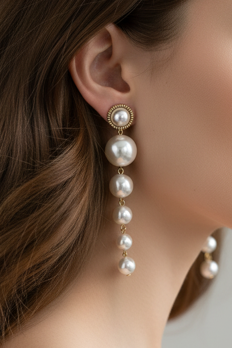 Grand Cascade Pearl Drop Earrings