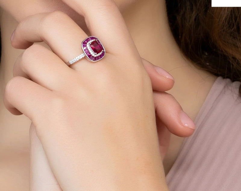 Exquisite Great Gatsby Inspired Ruby Cocktail Ring