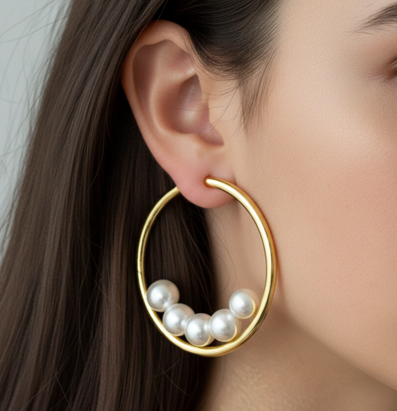 Multi-Pearl Hoops