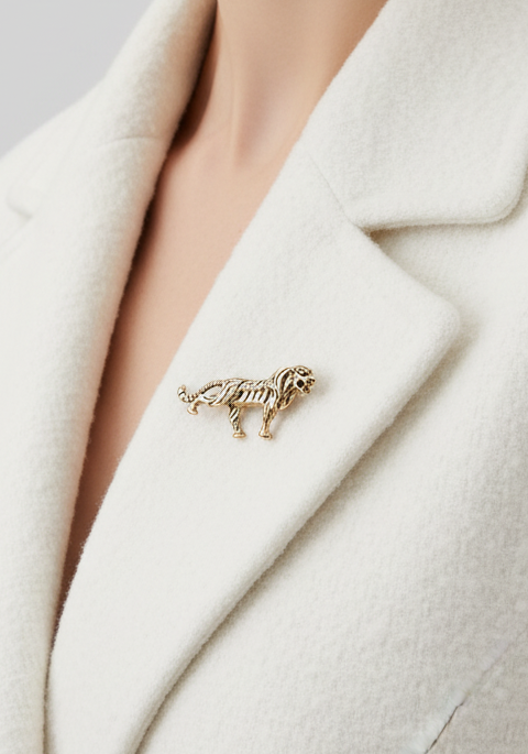 The Gilded Tiger Brooch