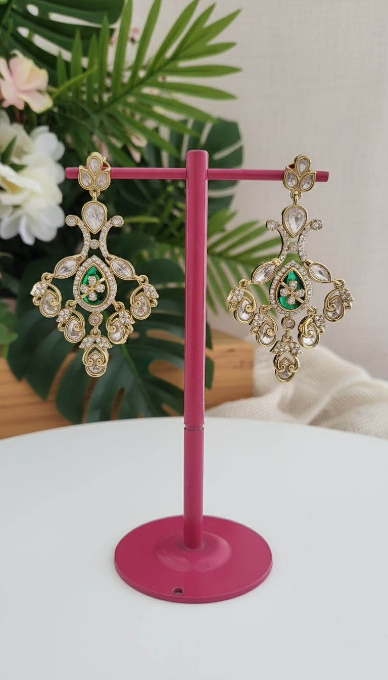 The Graceful Kundan Drop Necklace Set