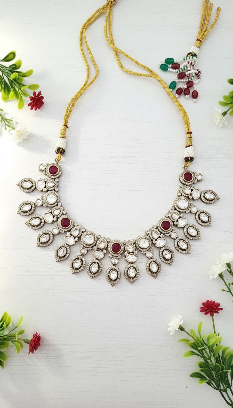 Heirloom-Style Kundan & Gemstone Set