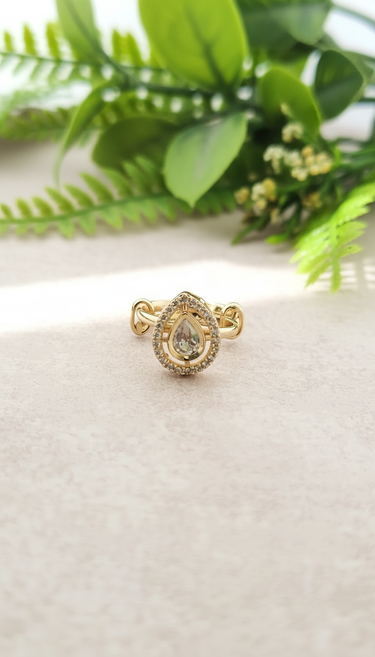 The Sunlit Pear-Cut Ring