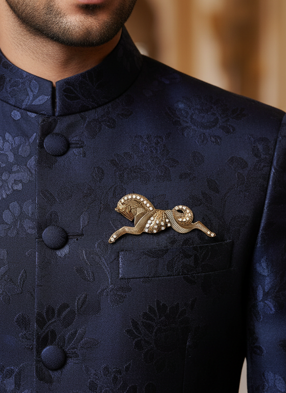 The Golden Stallion Brooch