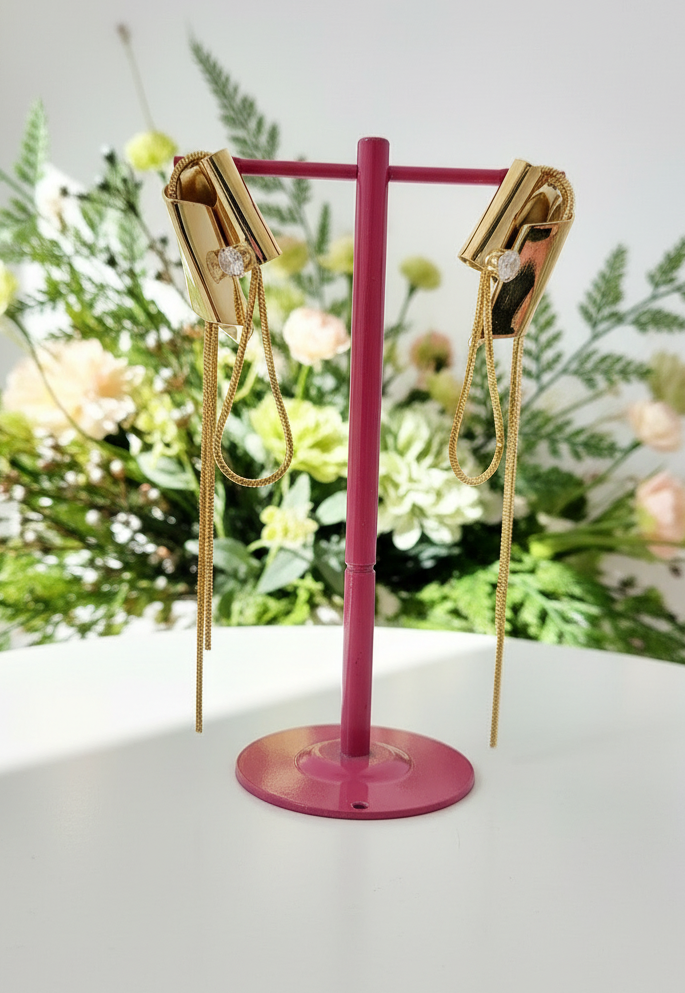 Architectural Cascade Dangle Earrings