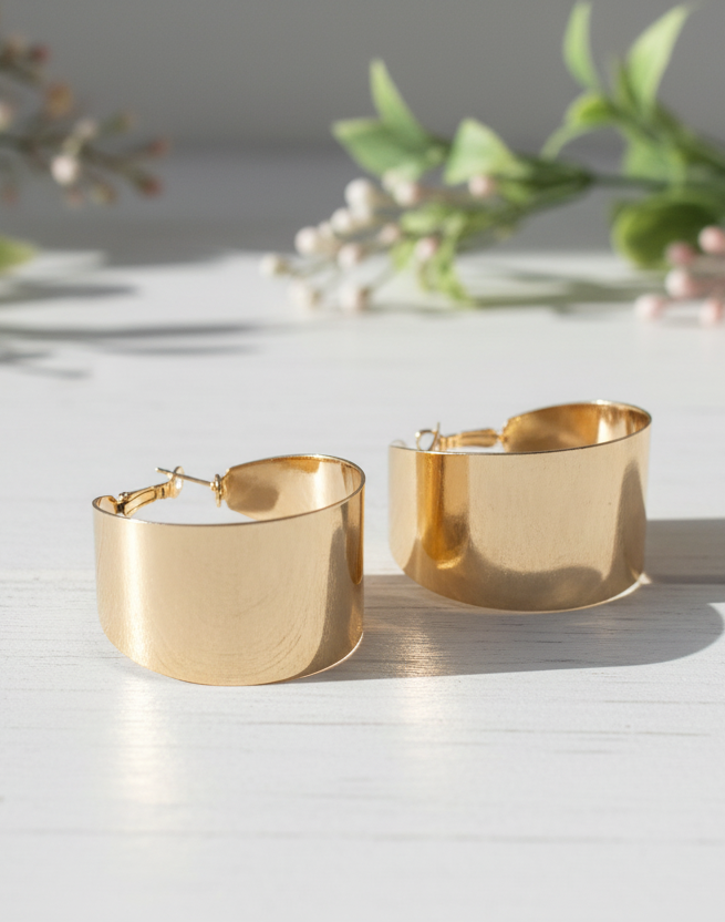 The Aurelia Bold Tapered Hoops