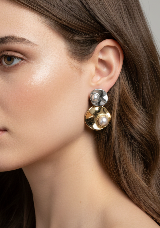 The Luna Mixed-Metal Earrings