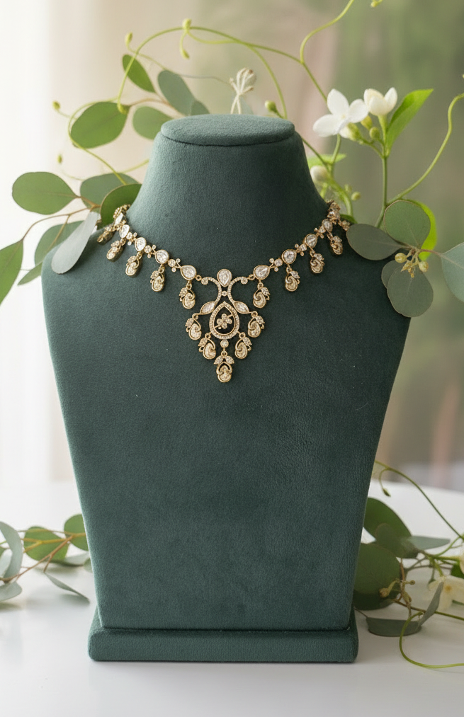 The Graceful Kundan Drop Necklace Set